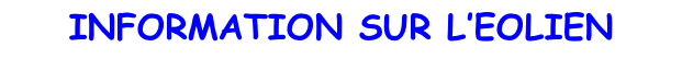 INFORMATION SUR L’EOLIEN